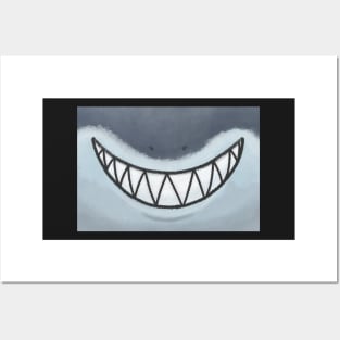 Great White Shark Smile Mask! Posters and Art